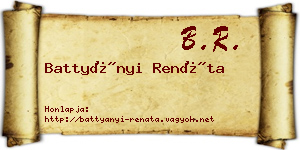 Battyányi Renáta névjegykártya
